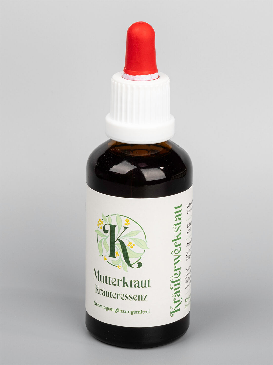 Mutterkraut (Tanacetum Parthenium) Extrakt in Apothekerflasche mit Glaspipette